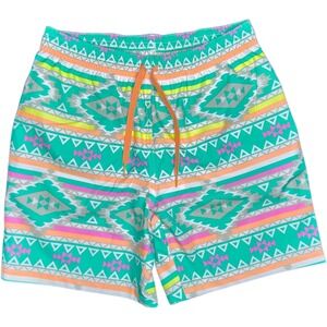 Chubbies Shorts Mens Med Teal Aztec The En Fuegos 7"‎ Classic Swim Trunks Lined